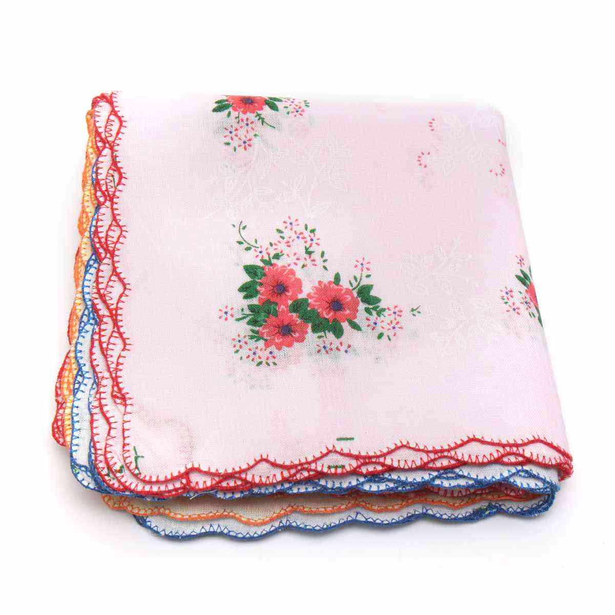 Fazzoletti da donna con stampa floreale vintage - fazzoletti quadrati di asciugamani per donna