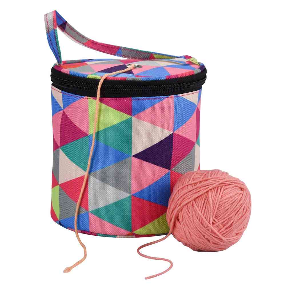 Knitting Wool Yarn, Crochet, Sewing Needle, Weaving Tool Tote Storage Bag
