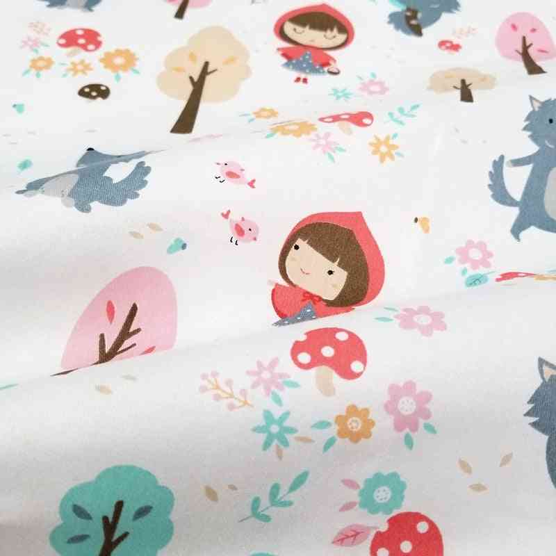 100% Cotton Fabric Printed Baby Girl Cotton Twill Cloth For Diy Sewing Patchwork