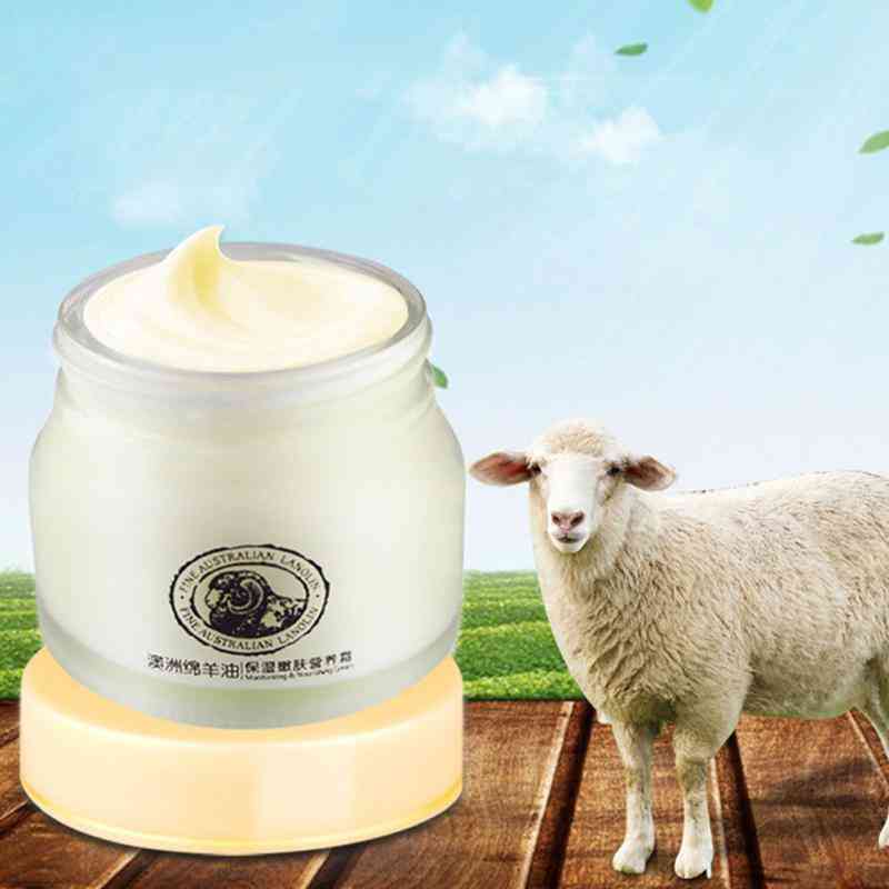 Crema de lanolina de aceite de oveja blanqueadora antienvejecimiento, cremas hidratantes antiarrugas nutritivas