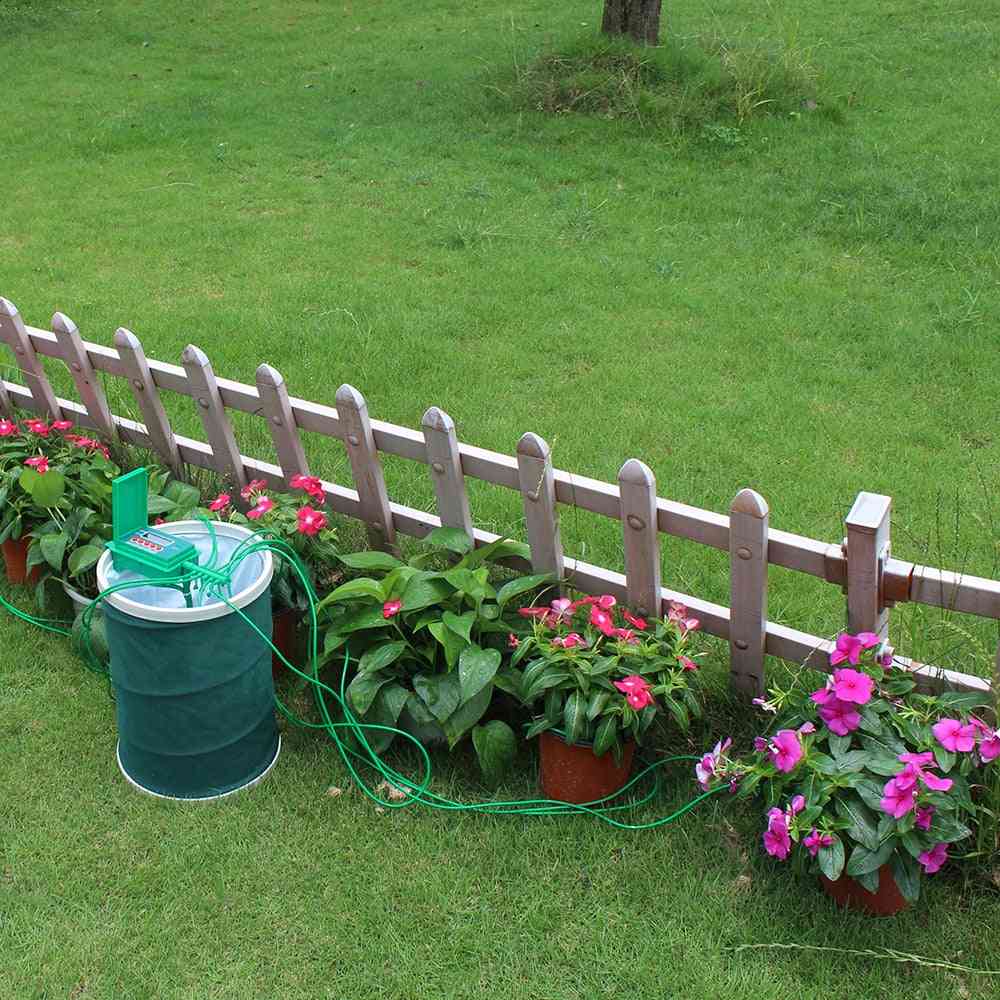 Automatische micro thuis druppelirrigatie gieter kits systeem sprinkler met slimme controller voor tuin, bonsai indoor gebruik -
