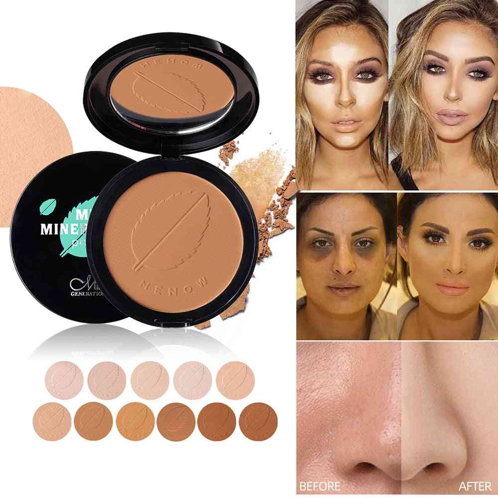 Soft Translucent Compact Pressed Face Powder For Contour - Finishing Palette Setting Makeup