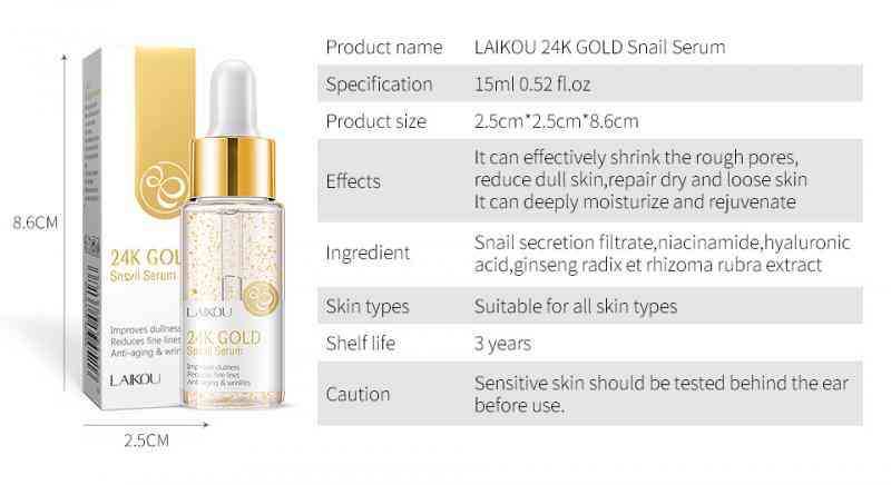 Snail Essence-moisturizing, Whitening And Anti Wrinkle Face Serum