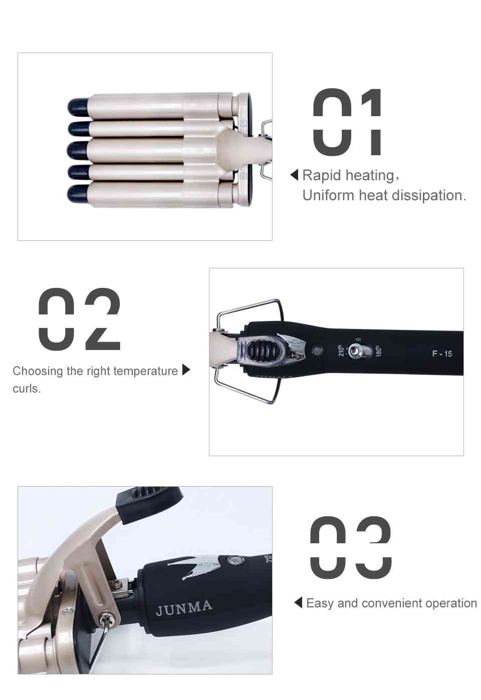 Hair Curling Iron Ceramic Hair Styling Tools - High Quality Professional Electric Curling Irons