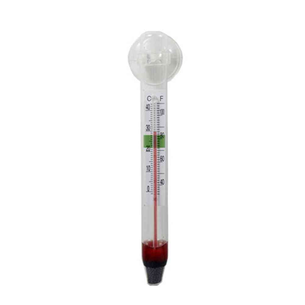 Mini Fish Tank Aquarium Thermometer, Fish Tank Water Temperature With Sucker Fish Tank Temperature Temp Measurement Control