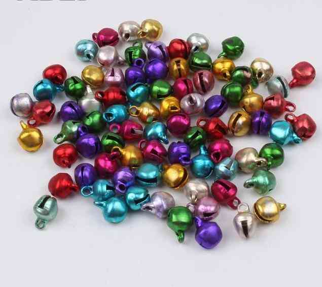 Mini Multicolor Bell, Christmas Jingle Bells Loose Beads - Diy Handmade Bell Crafts Accessories