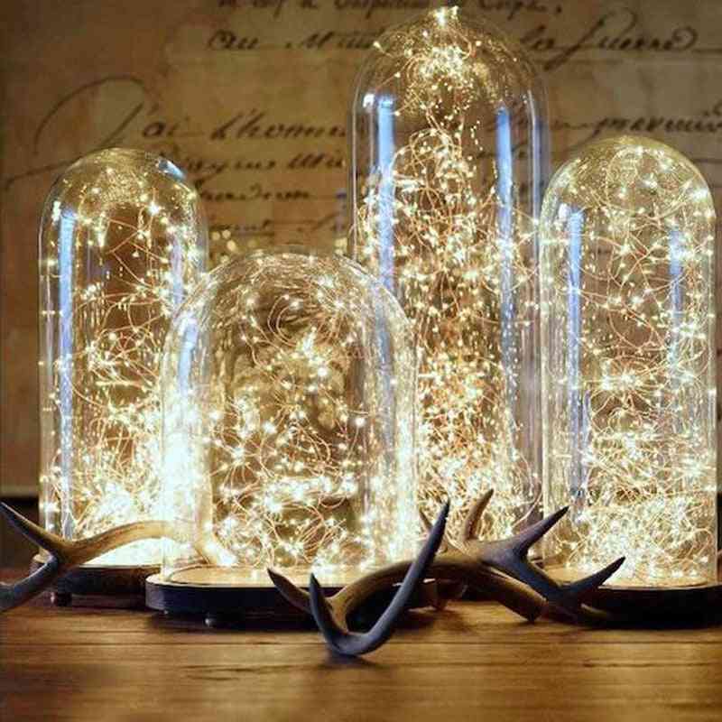 Cadena de luz led con batería de alambre de cobre - hogar, boda, decoración de fiesta
