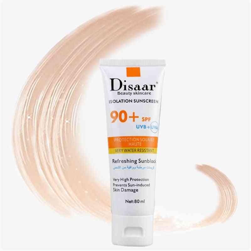 90+spf, Waterproof Isolation Sunscreen For Face And Skin Care