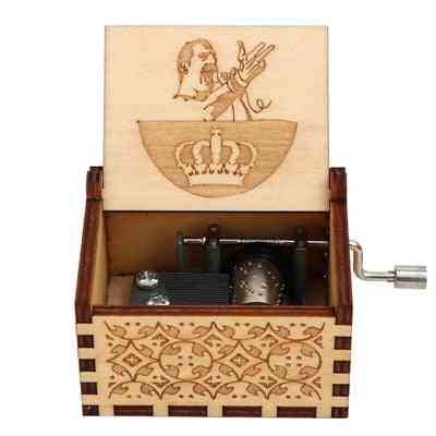 Queen Music Box - Bohemian Rhapsody houten gegraveerde handslinger muziekdoos voor koningin fan