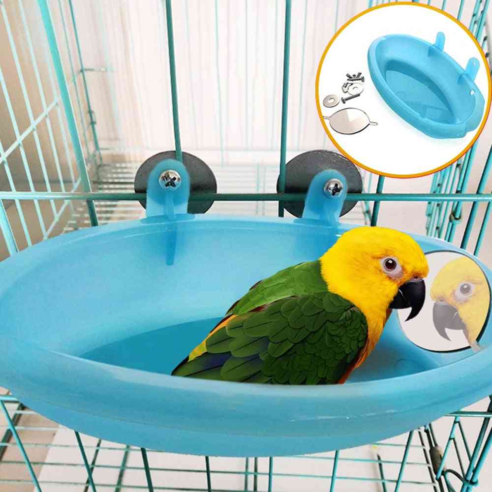 Pipifren papegøye badekar med speil fuglebur tilbehør speil bad dusjkasse liten papegøye bur kjæledyr leker jouet perroquet