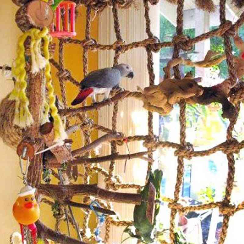 Bird Climbing Net Hemp Rope, Parrot Hanging Stand Net