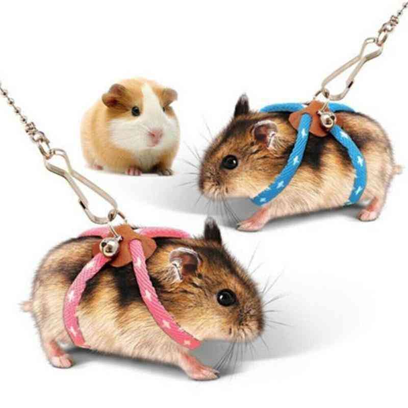Small Animal Hamster Squirrel Mouse Glider Leash Adjustable Collar Mouse, Mouse Squirrel Gerbil Hamster Walking Glider Toy