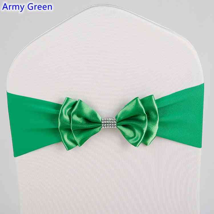 Satin Chair Sash-bow Tie Design For Wedding, Hotel Party Decoration