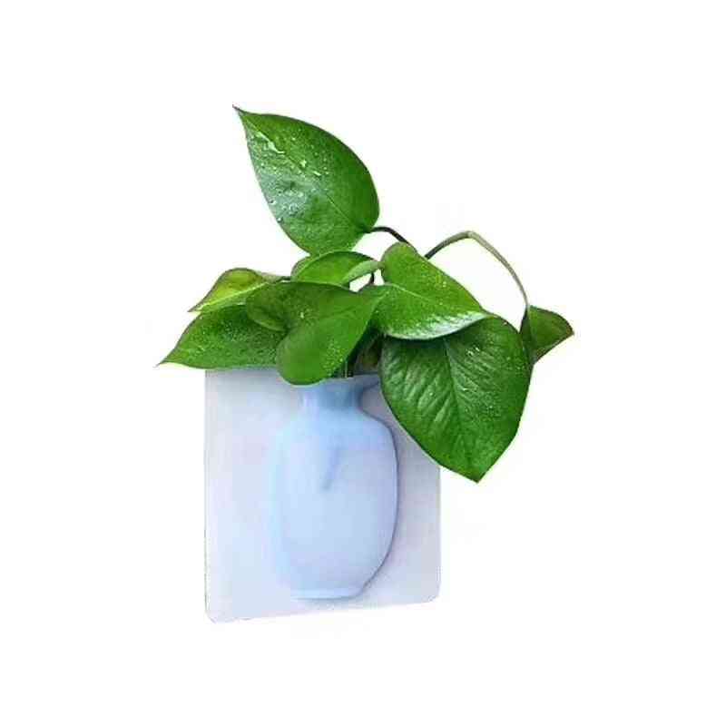 Vaze de plante magice de perete lipicios realizate manual din silicon, recipient, sticlă moale pentru decorarea casei