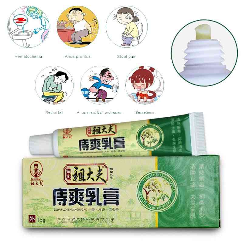 Plant Herb Extract Cream For Hemorrhoids, Internal Prolapse, Anal Fissure And Bowel Bleeding