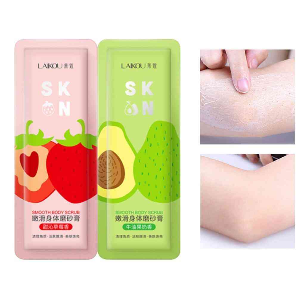 Avocado Milk And Strawberry Flavour, Body Exfoliating Scrub For Deep Cleansing And Acne Treatment