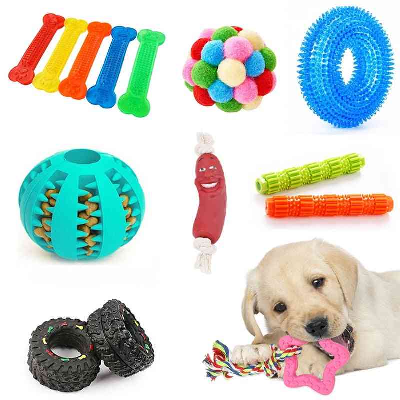 Toys For Small Medium Dogs, Pet Molar Tooth Cleaner Playing, Training, Squeaky Chew