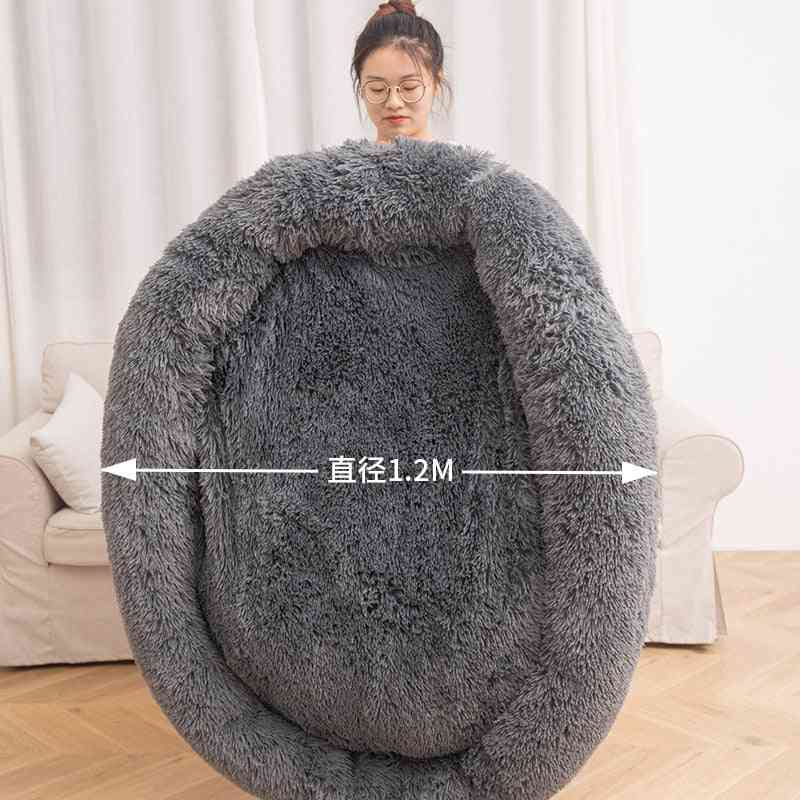 Pet dog bed long plush super soft pet bed kennel round dog house cat bed for dogs bed cushion big large mat panchina forniture per animali domestici