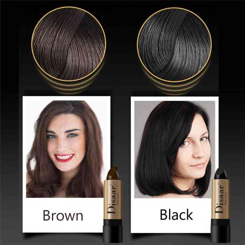 Black Brown Waterproof Hair Perm - Hair Color Pen Lasting Fast Temporary Hair Dye