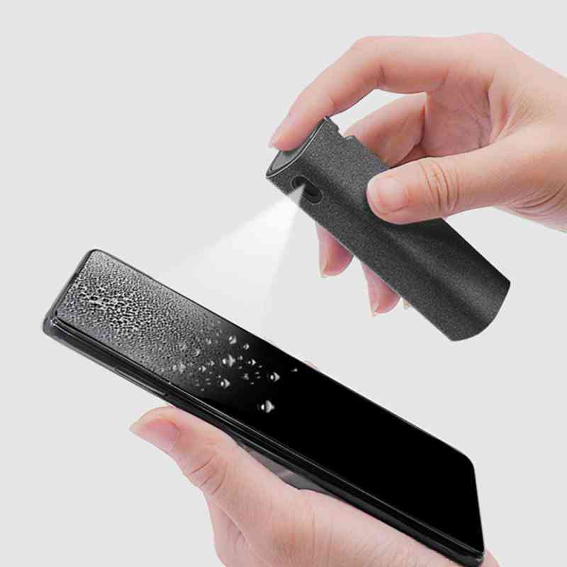 2 In 1 Phone Screen Cleaner Fragrance Spray - Computer, Mobile Phone Screen Dust Removal Spray & Microfiber Cloth Set