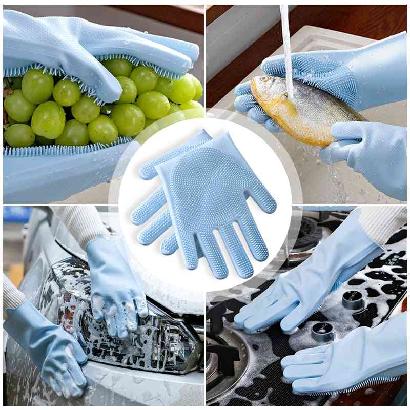 čarobni silikonski piling za pranje posuđa - gumene rukavice za pročišćavanje