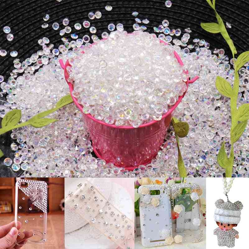 Akrylové diamantové krištáľové bling priehľadné konfety na dekoráciu svadobnej hostiny
