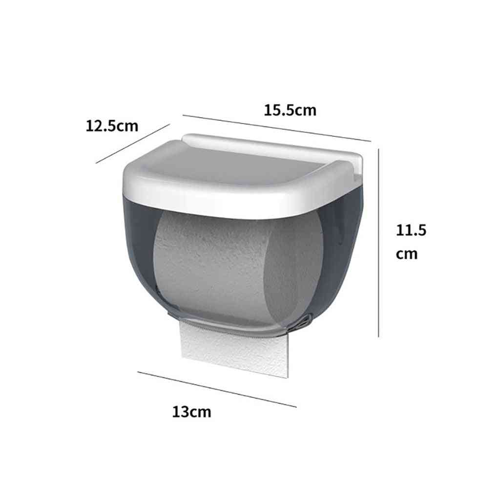 Portable, Wall Mounted And Waterproof Toilet Paper Holder With Storage Shelf