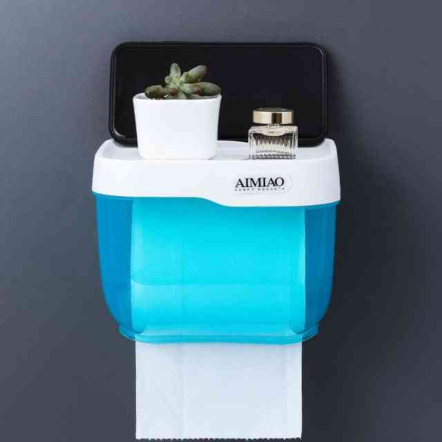 Transparent Design, Wall-mounted, Waterproof Toilet Paper Holder