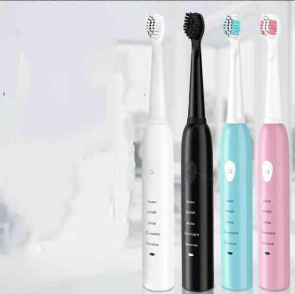Brosse à dents électrique sonique à ultrasons rechargeable usb pour brosse à dents de blanchiment lavable électronique adulte