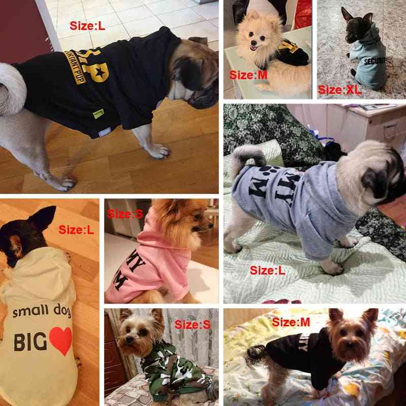 Bezpieczna ciepła odzież, bluza z kapturem, płaszcz dla buldoga francuskiego chihuahua, małego psa - granatowy security / xs