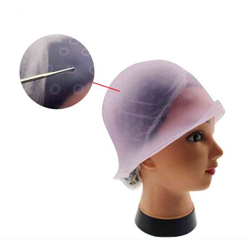 Professional, Reusable Silicon Hair Color Highlighting Cap