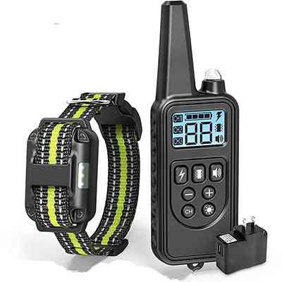 Electric Dog Training Collar With Lcd Display - Pet Remote Control Rechargeable Collars