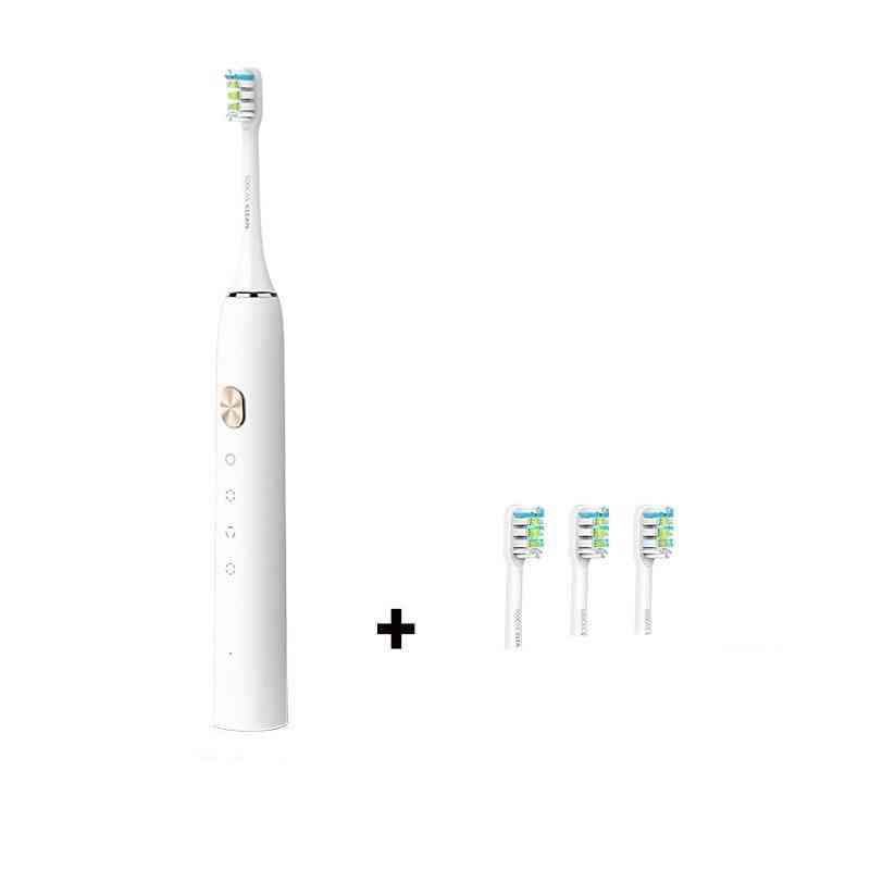 Escova de dentes ultrassônica automática, elétrica, atualizada, carregável rápida, à prova d'água