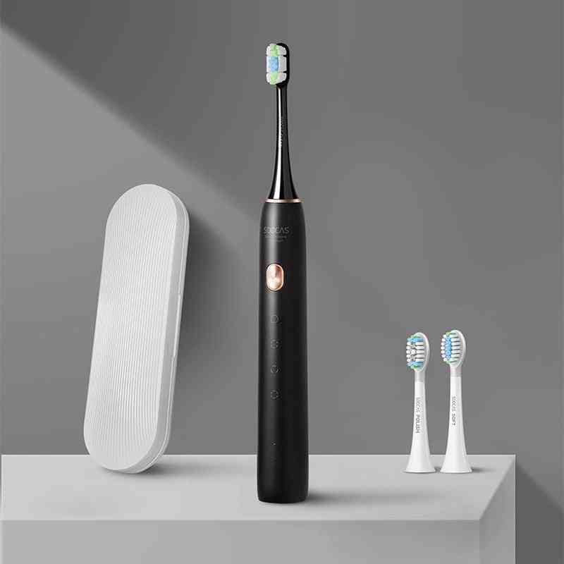 Escova de dentes ultrassônica automática, elétrica, atualizada, carregável rápida, à prova d'água