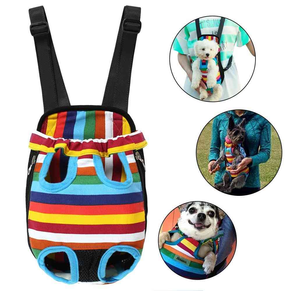 Mochila transpirable para perro mascota de malla de viaje al aire libre