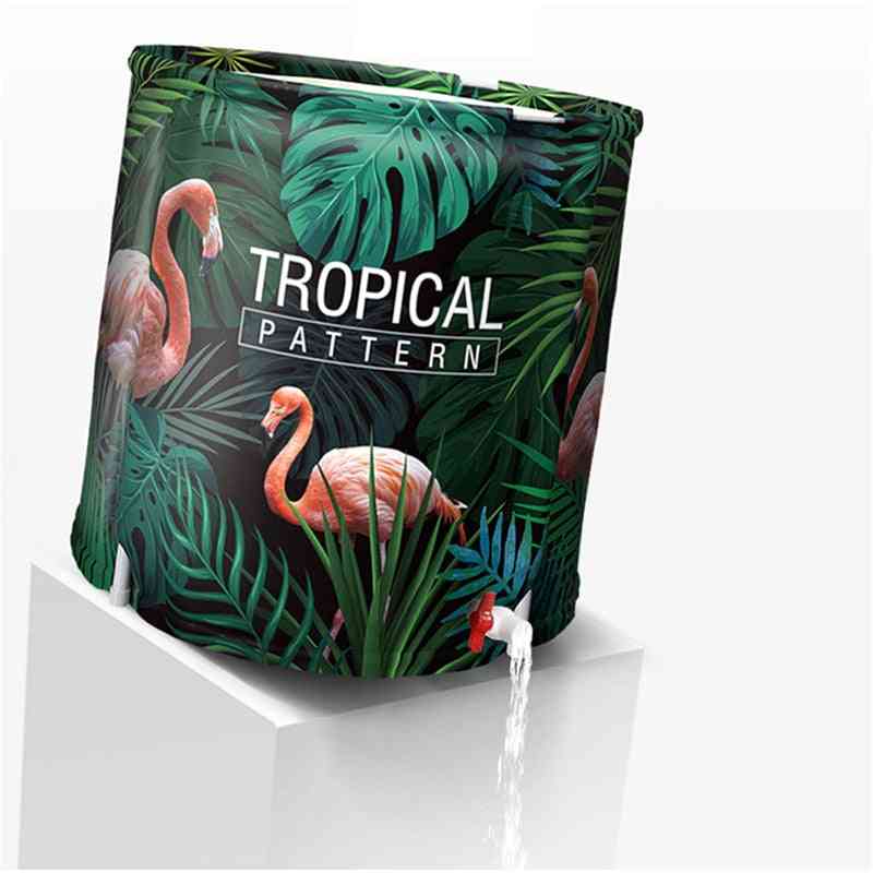 Model tropical, pliabil, cadă de baie portabilă și neumflabilă
