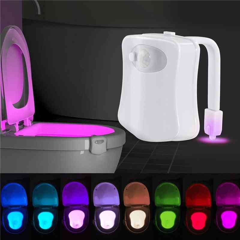 Luz de indução infravermelha banheiro toalete nightlight led toalete sensor de movimento pir inteligente para banheiro wc luz de assento de toalete