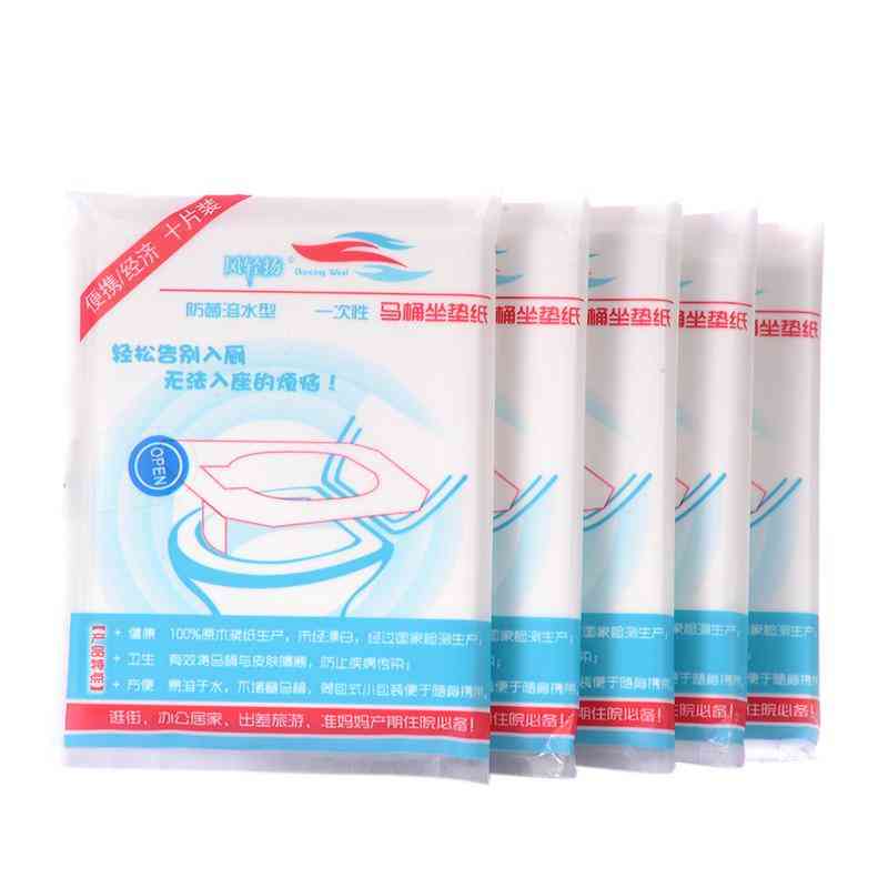 Waterproof And Disposable Toilet Seat Paper Cover For Travel/camping