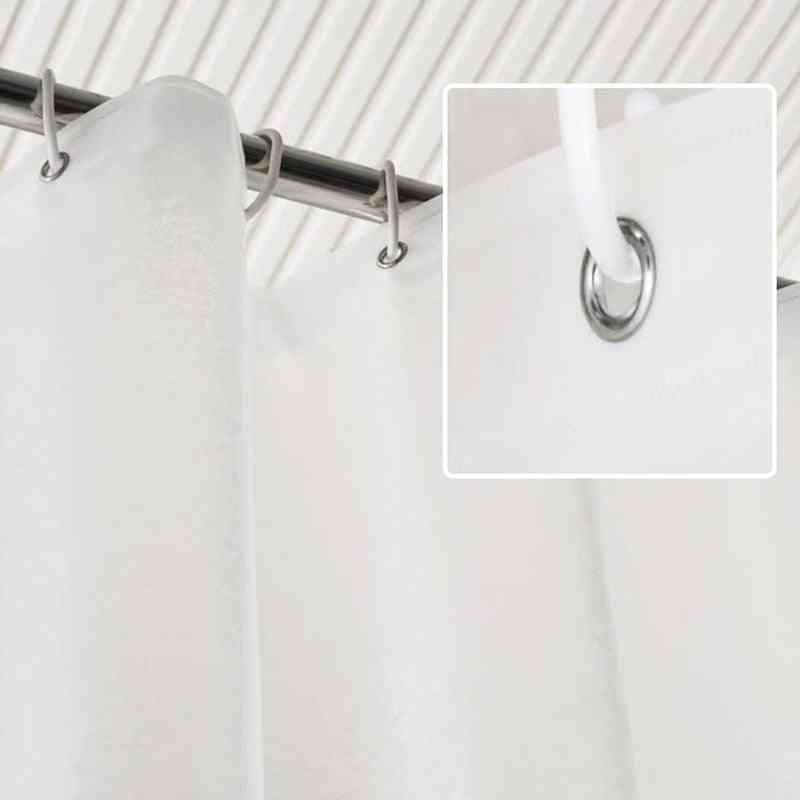 Cortina de chuveiro escovado translúcido à prova d'água cortina de banheiro cortina de banho de plástico de poliéster sem punção de luxo espessada