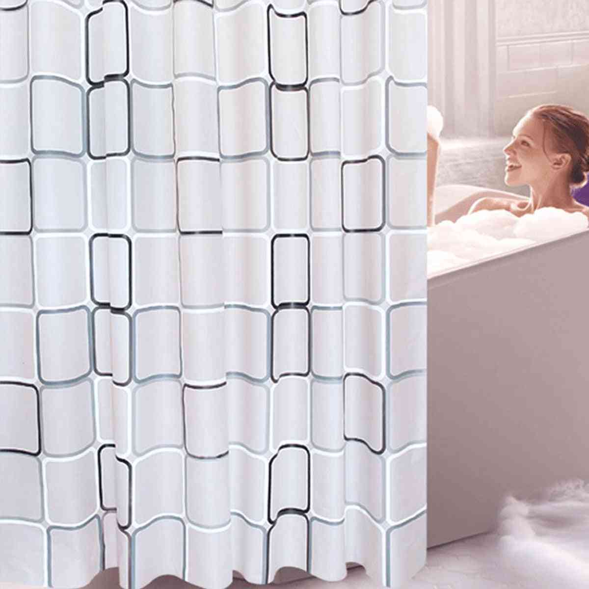 Waterproof Shower Curtain Liner Transparent Mildew Curtain Bath For Bathroom Shower Curtain With High-quality Hooks