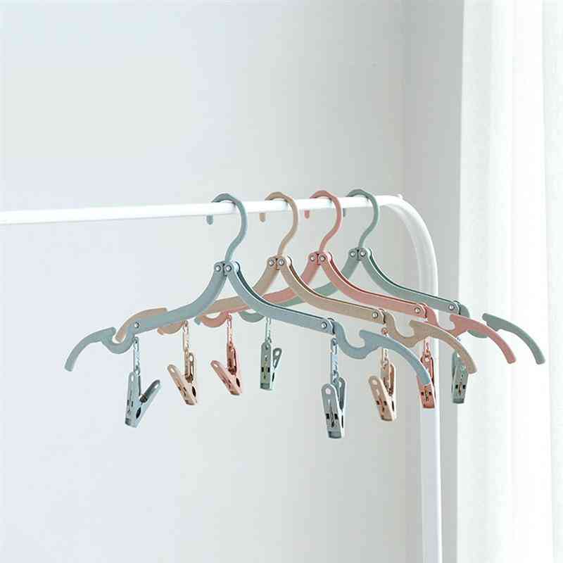Portable Non Slip Folding Drying Clothes Hangers Racks For Business Trip