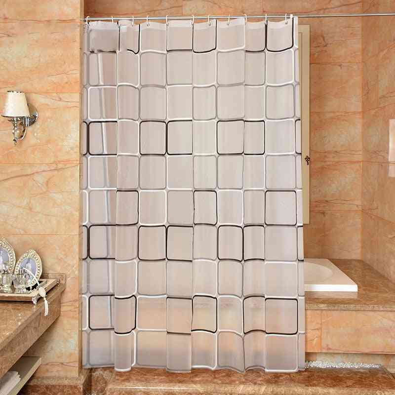 Bathroom Shower Curtain - 3d Waterproof, Mildew Curtain