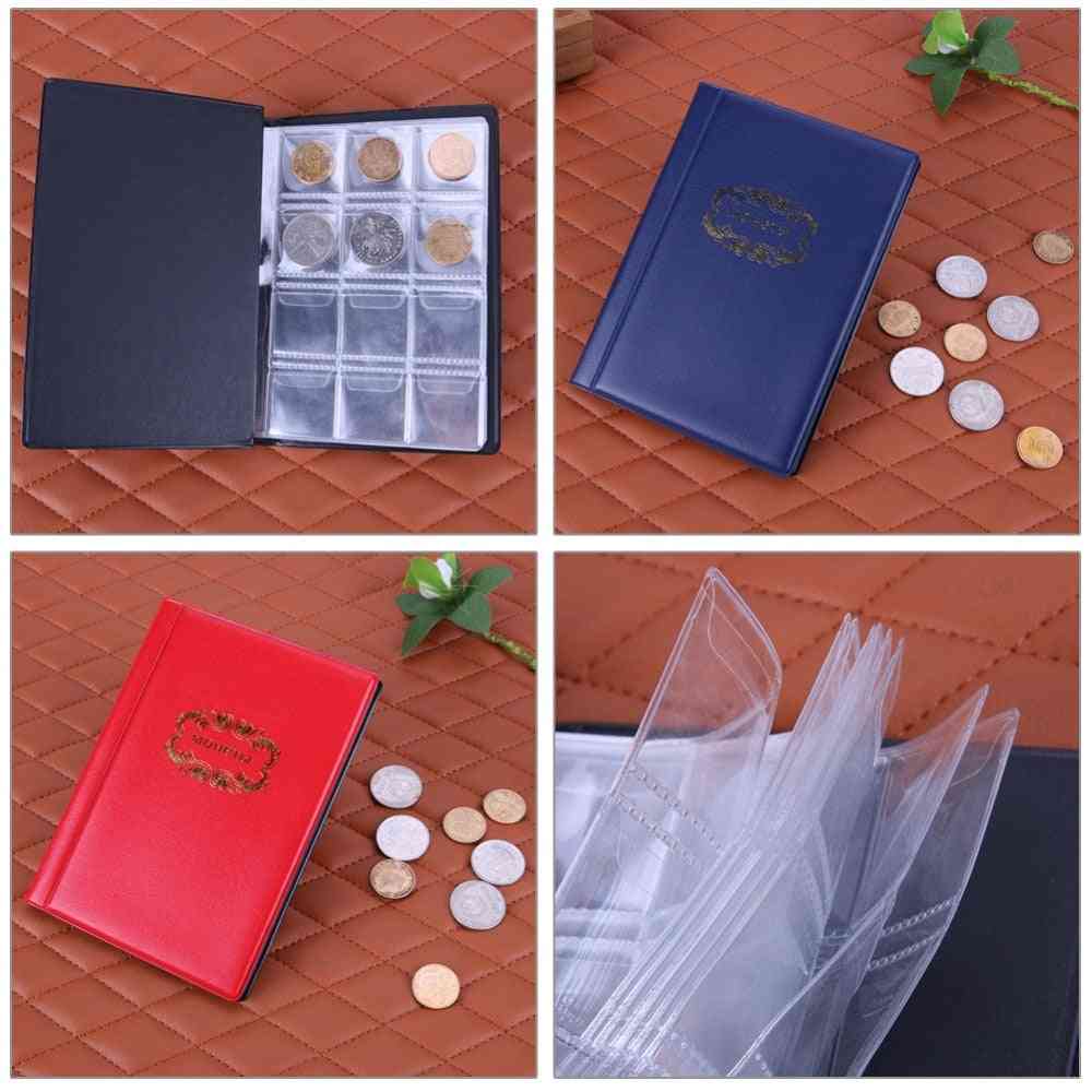 Bærbar 120 ark møntholder opbevaringsalbum bog sag