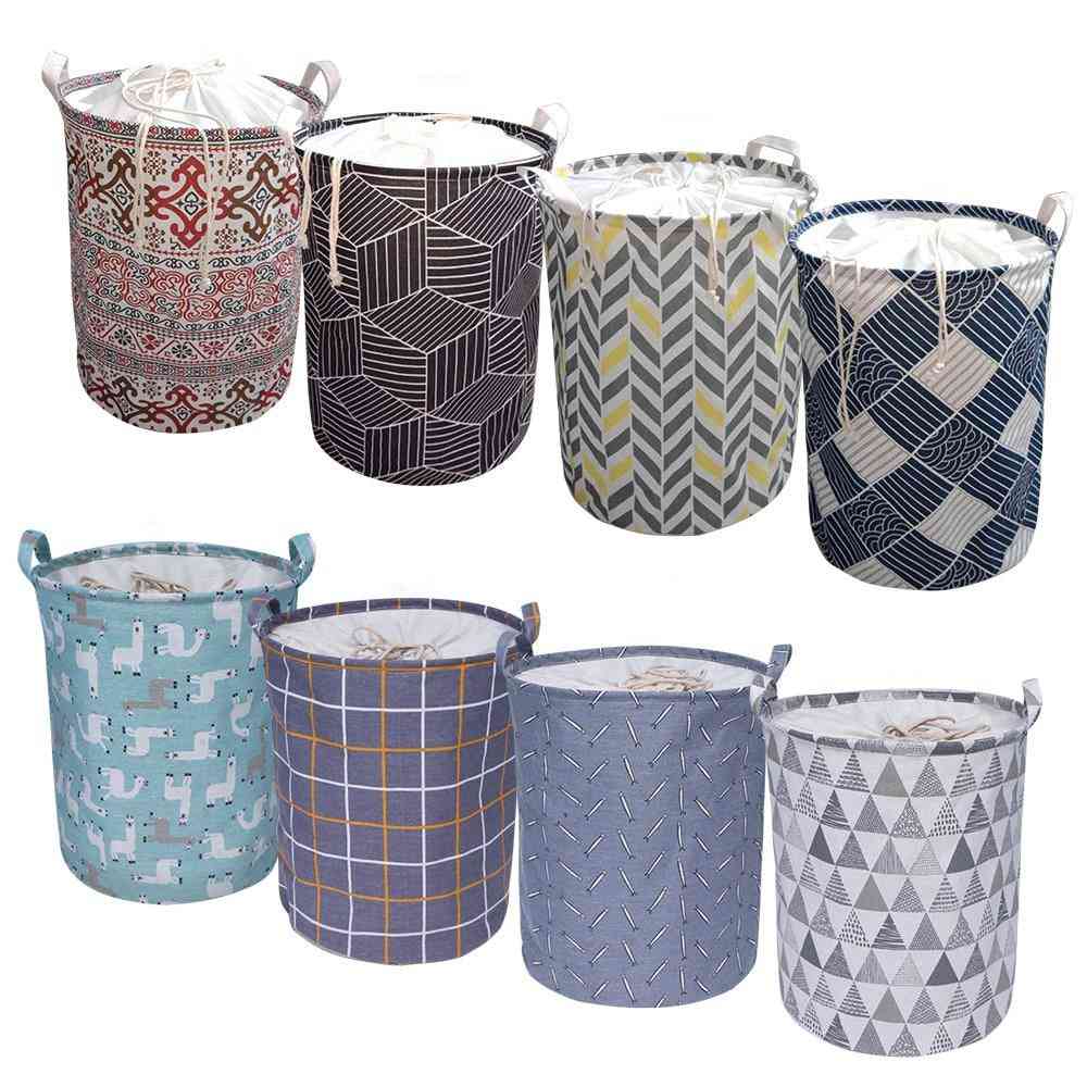 Waterproof, Large Capacity And Foldable Laundry Basket-drawstring Closure