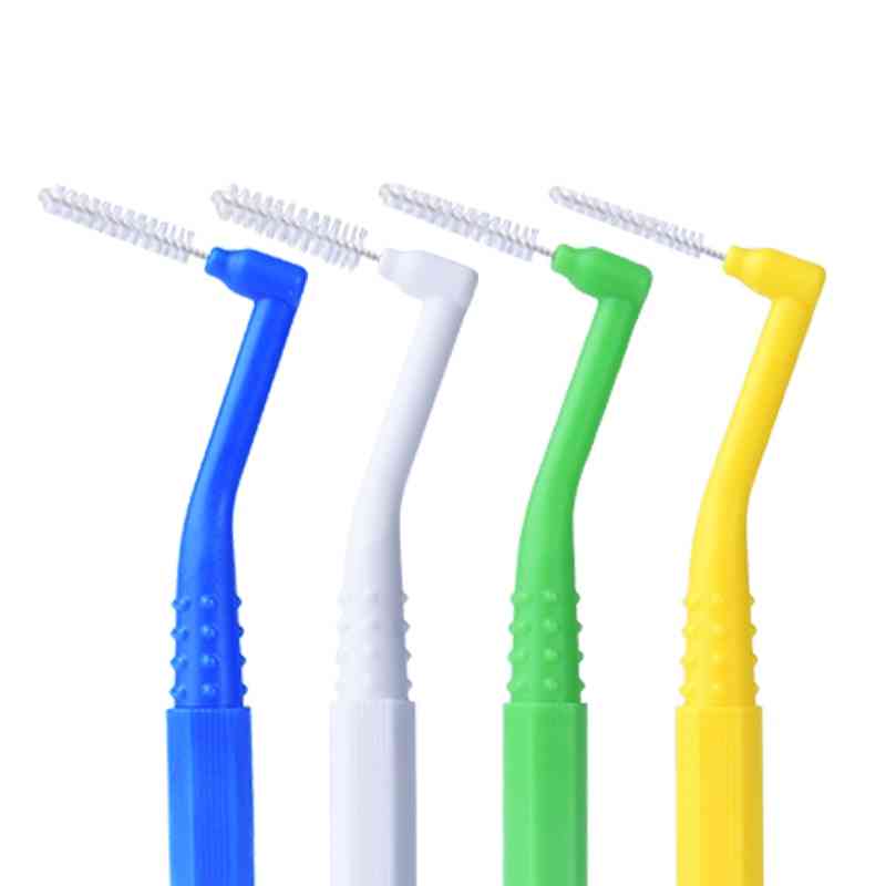 Spazzolino interdentale pulire tra i denti filo interdentale stuzzicadenti - strumento di igiene orale per ortodonzia dentale - 4 confezioni di colori