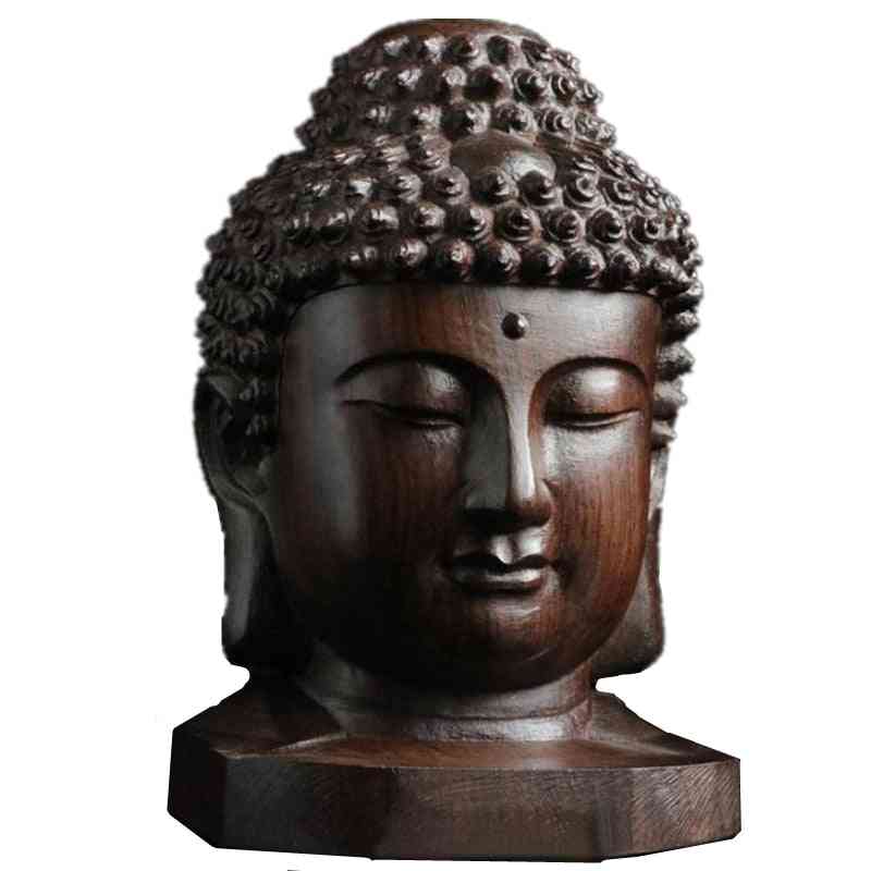 Statua creativa di buddha in legno da 6 cm - statua in legno sakyamuni da 2,36 pollici, figurine tathagata
