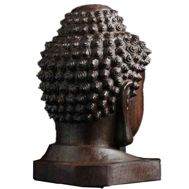 Creative Wooden Buddha Statue -  Wood Sakyamuni Statue, Tathagata Figurines