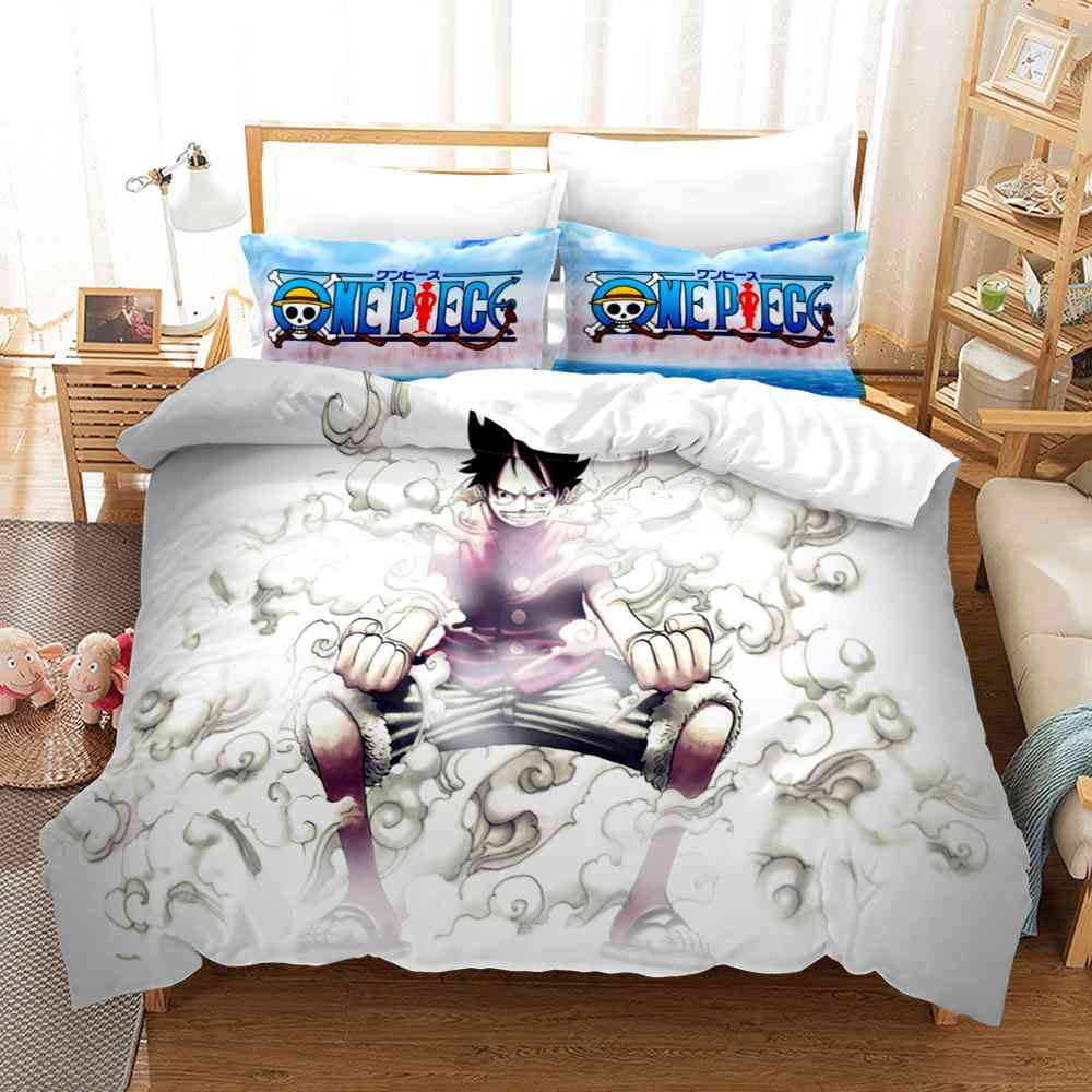 Monkey Printed Cartoon Quilt Cover And Pillowcase