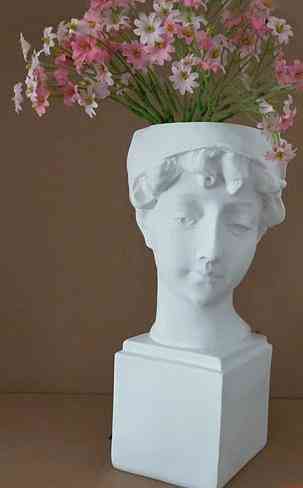 Creatieve hars imitatie david sculptuur hoofd gips vaas - bloemstuk vaas apollo venus huisdecoraties