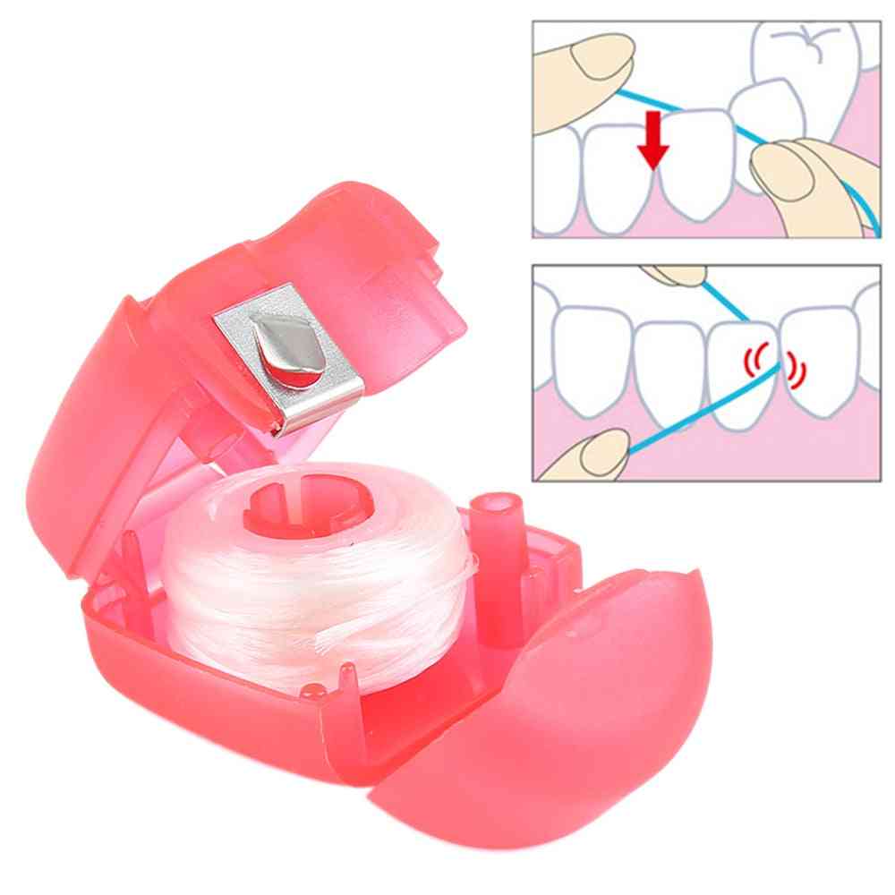 Fio dental de plástico para higiene bucal de 15m fio dental com estojo para higiene dental dente para limpeza